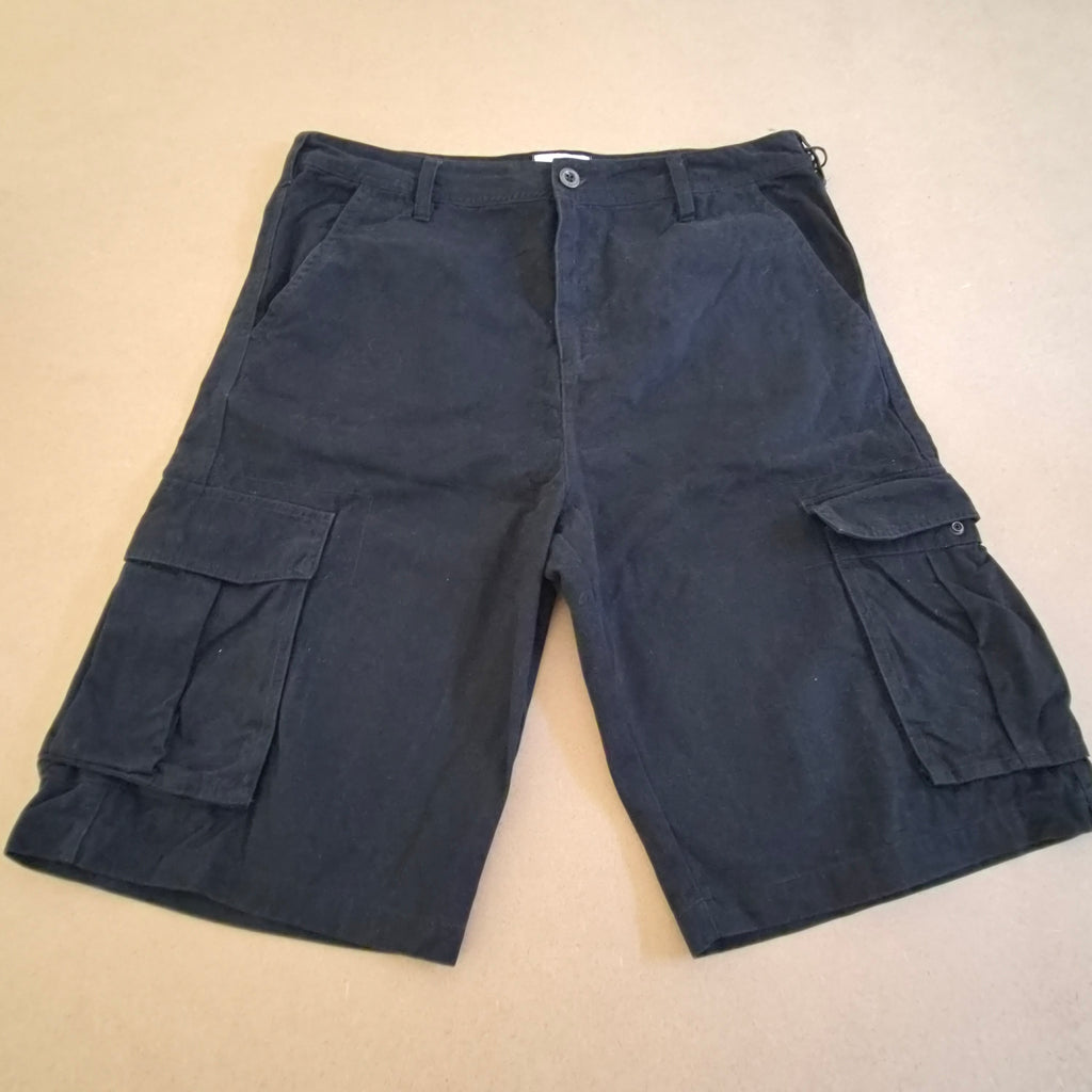 Short Cargo Baggy Noir "Pro 5 Los Angeles" – Heavyweight Streetwear – Taille 38 (XXL)