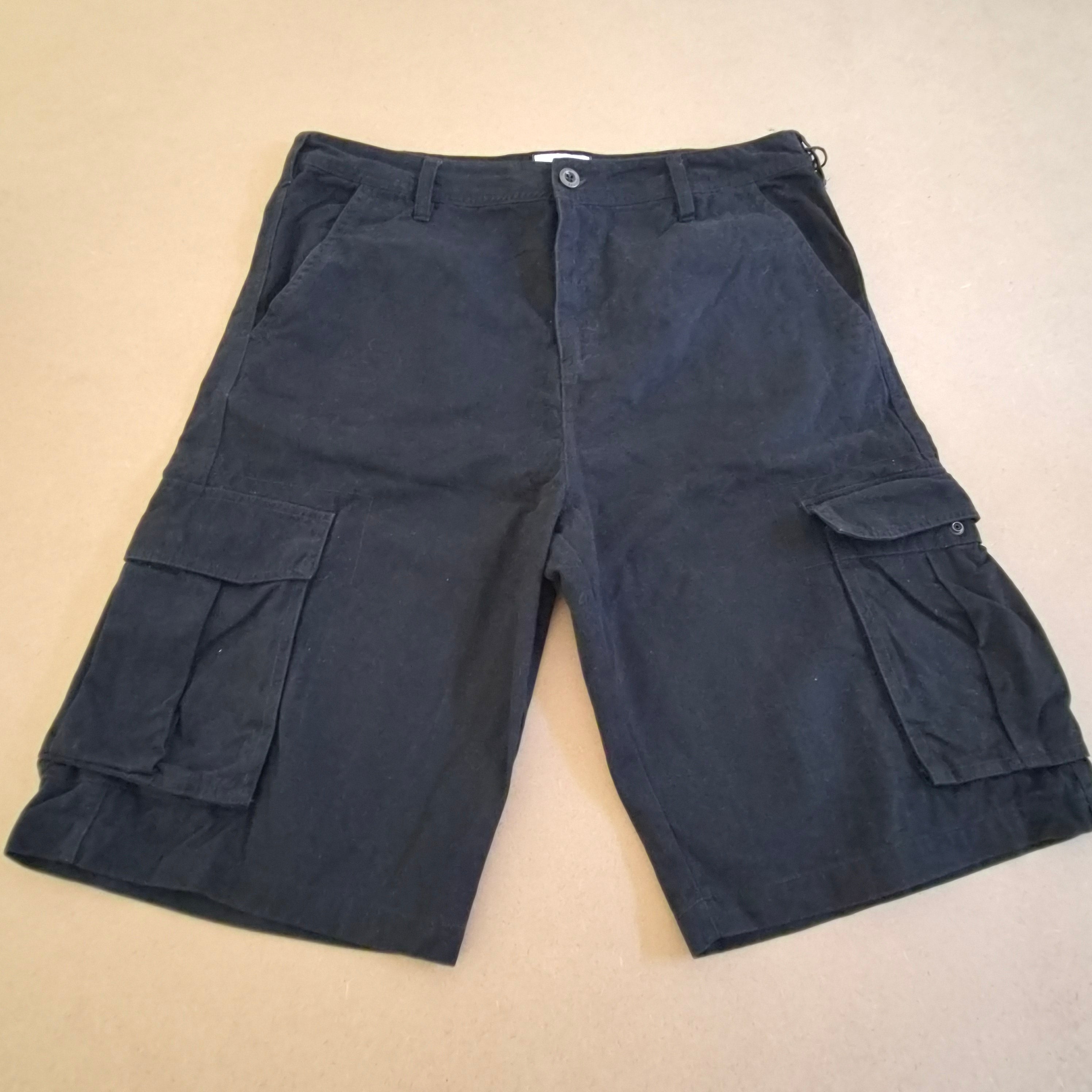 Short Cargo Baggy Noir "Pro 5 Los Angeles" – Heavyweight Streetwear – Taille 38 (XXL)
