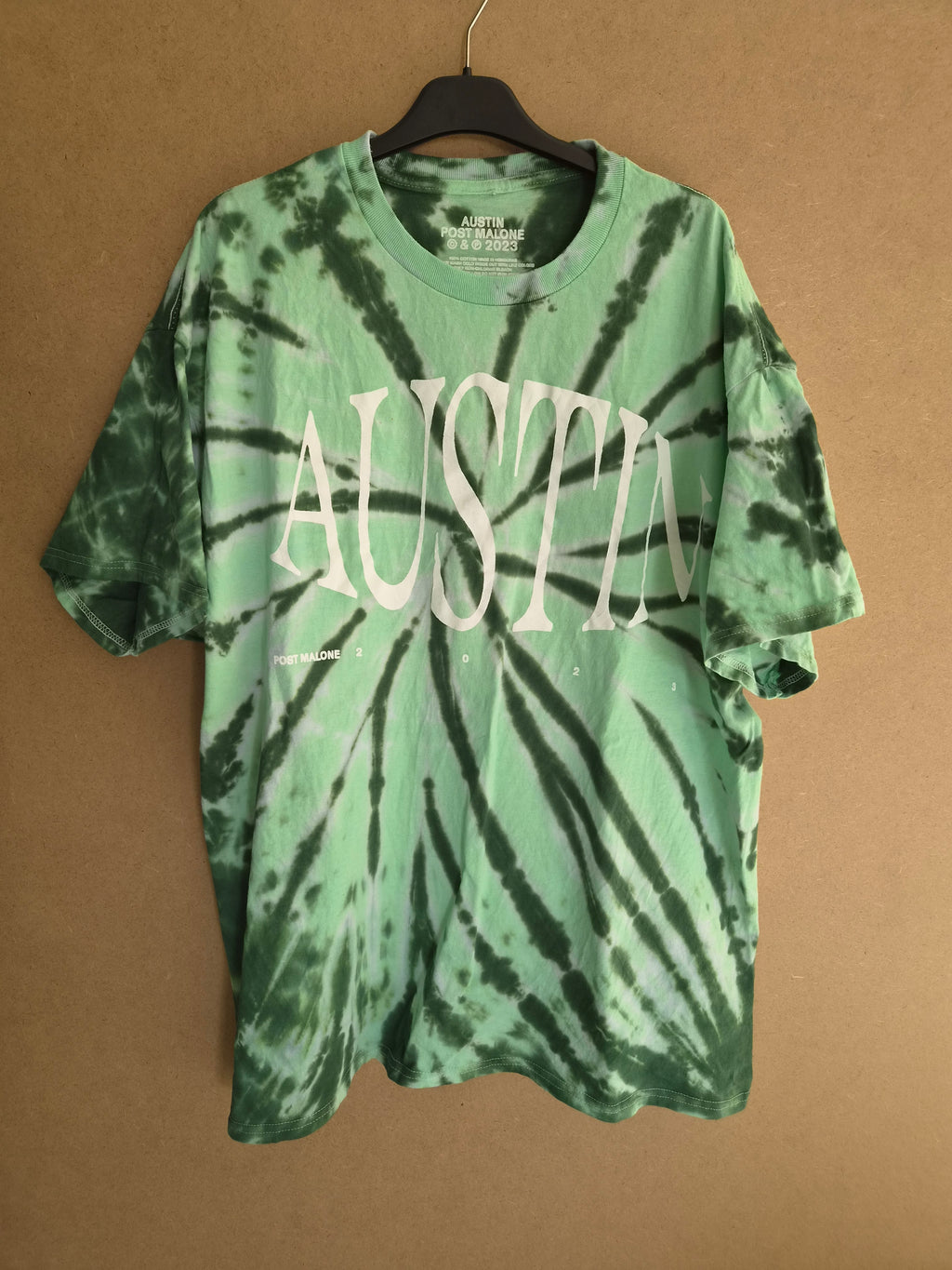 T-shirt Tie Dye "Austin" – Post Malone 2023 - Taille XL