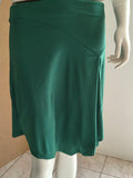 Jupe évasée H&M vert émeraude - vue de face sur mannequin