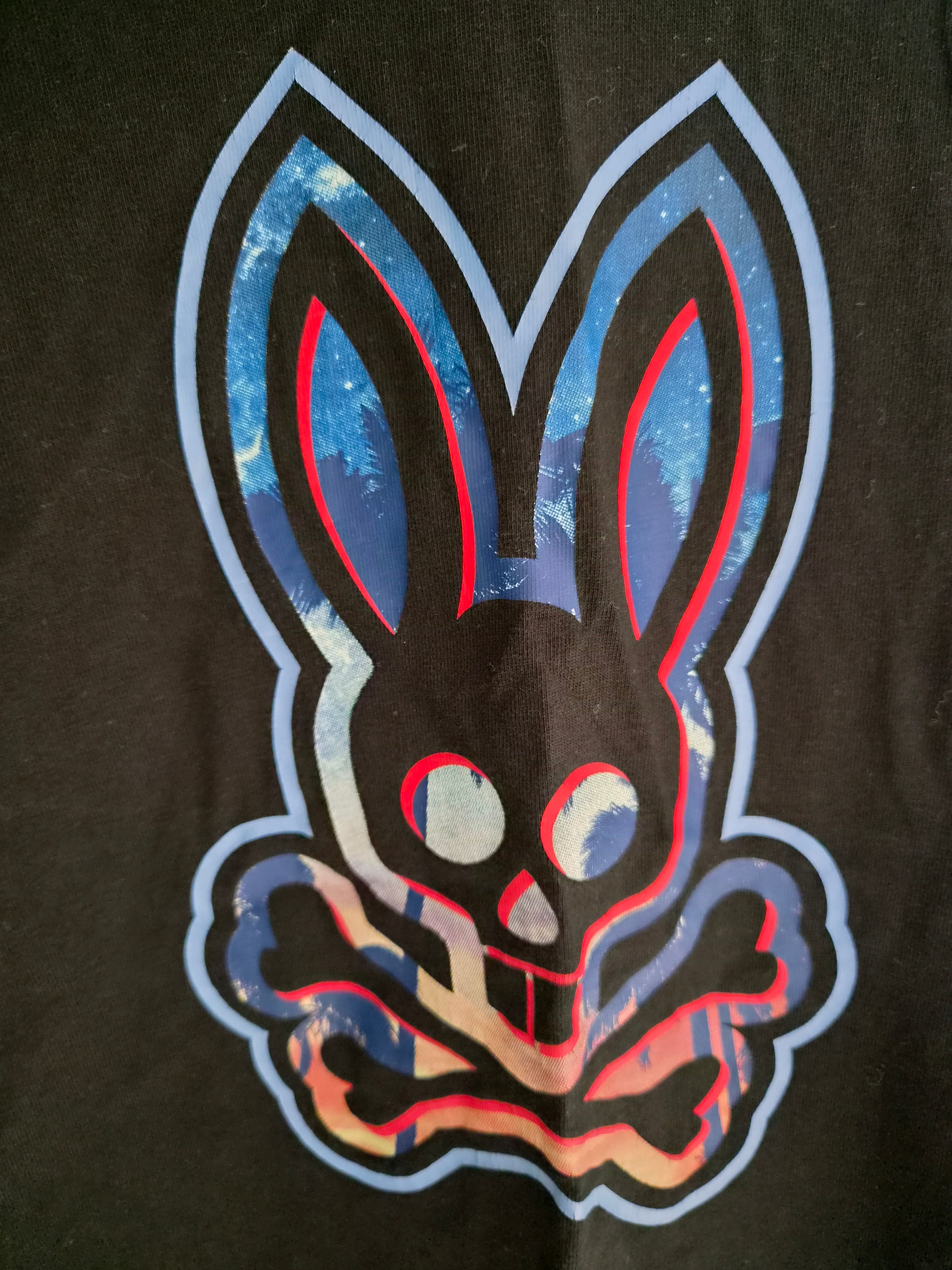 T-shirt Noir Graphique Psycho Bunny - 100% Coton Pima - Taille S femme