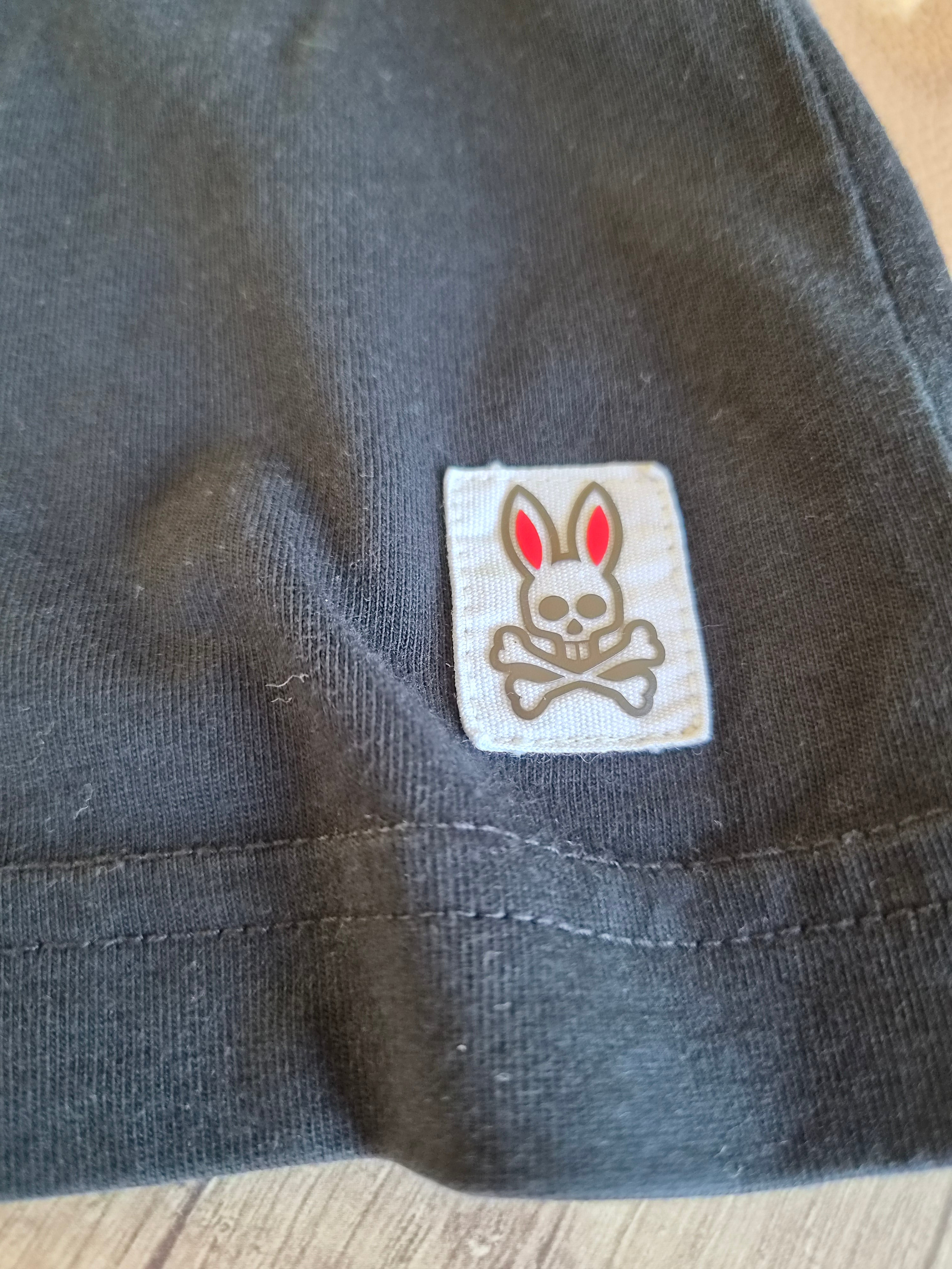 T-shirt Noir Graphique Psycho Bunny - 100% Coton Pima - Taille S femme