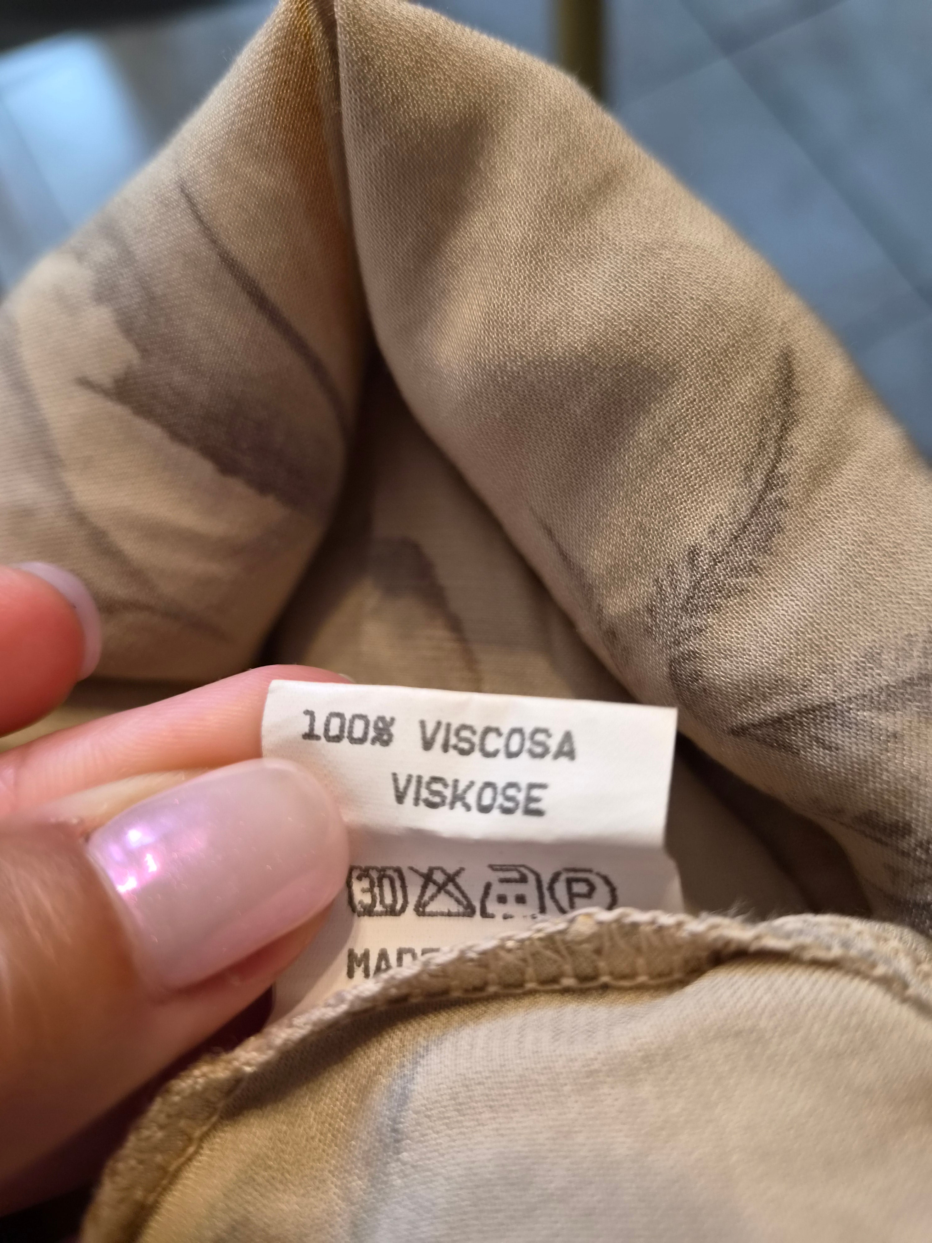 Jupe maxi viscose beige – vue mannequin de dos