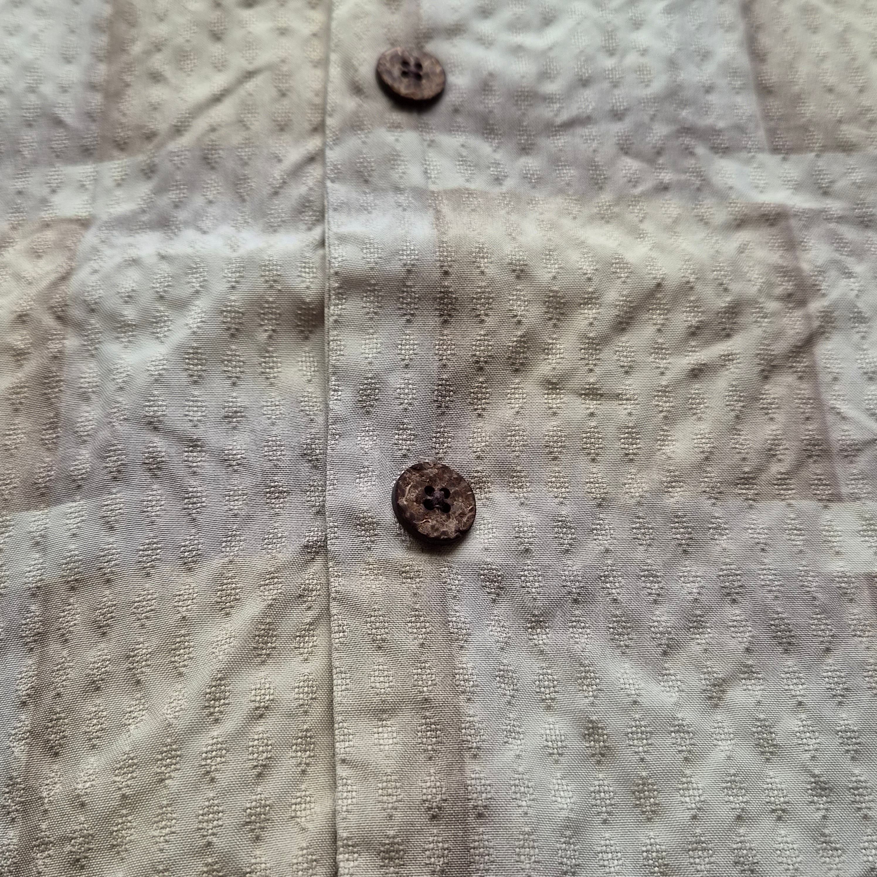 Chemise Hawaïenne Vintage Tommy Bahama - Motif Géométrique Abstrait Beige - Soie - M