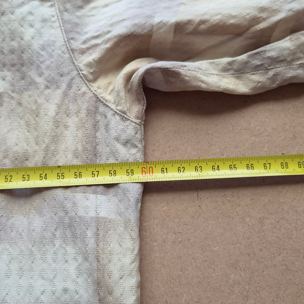 Chemise Hawaïenne Vintage Tommy Bahama - Motif Géométrique Abstrait Beige - Soie - M