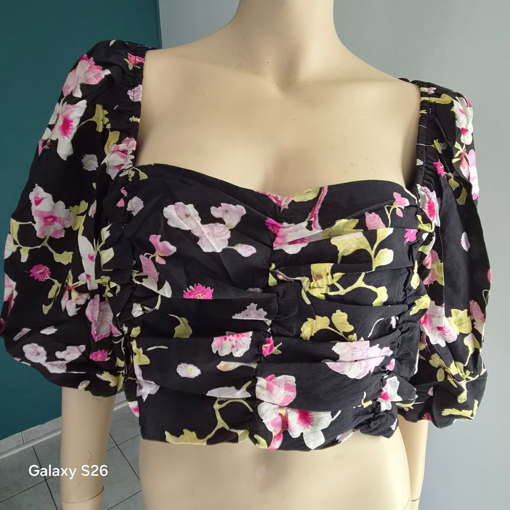 Crop top fleuri H&M - Taille XL - NEUF