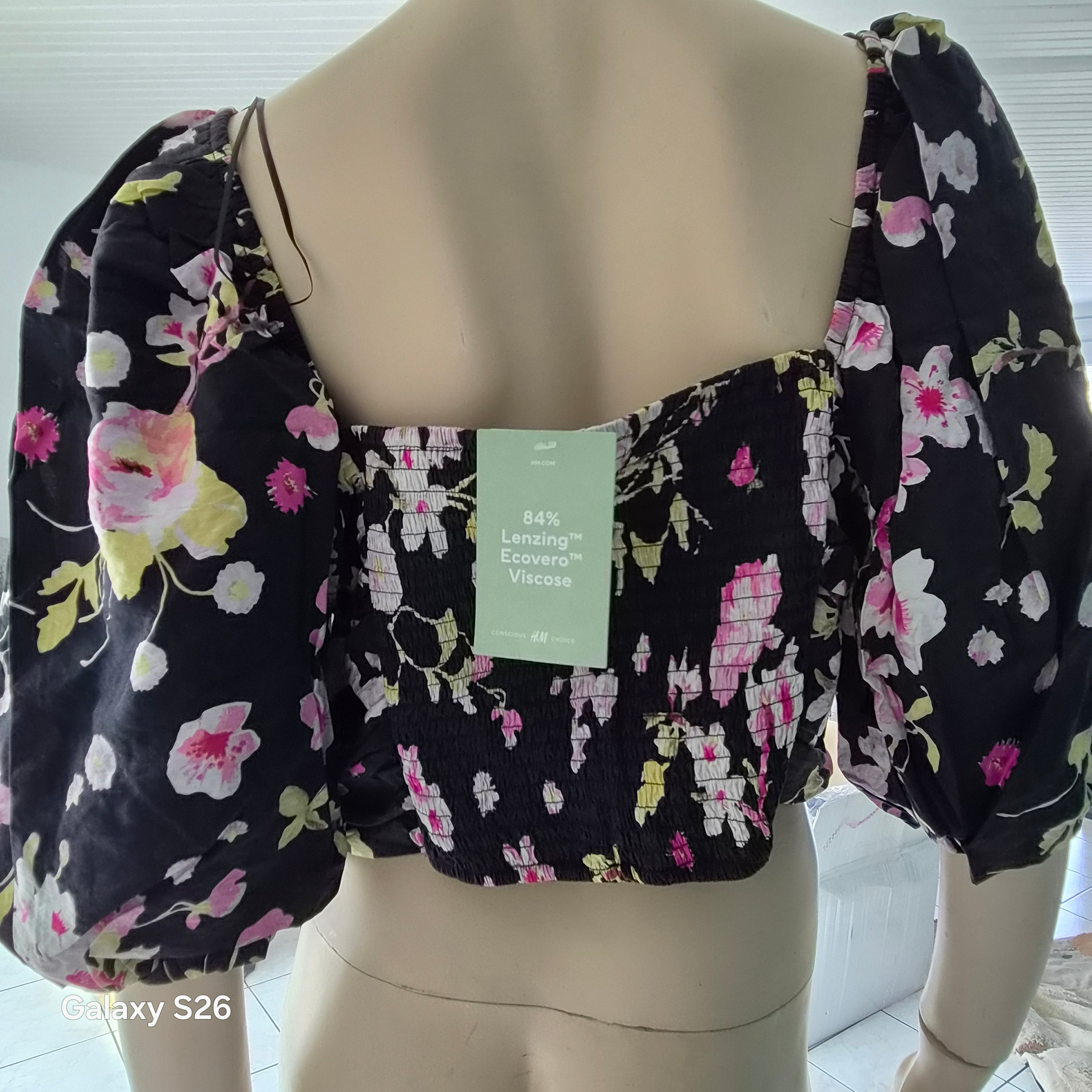Crop top fleuri H&M - Taille XL - NEUF